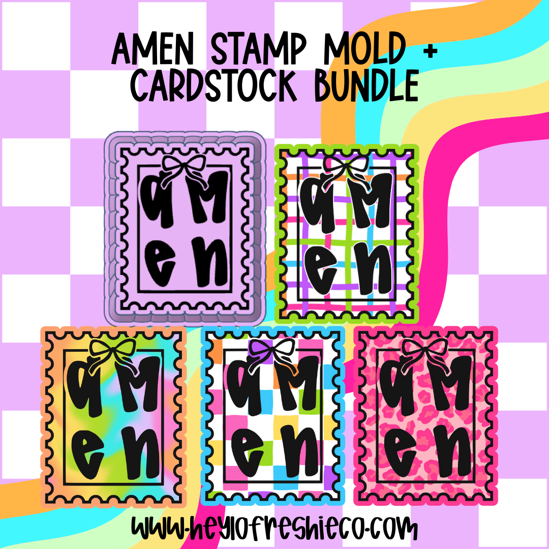 Mold & Cardstock Bundle: Amen Stamp