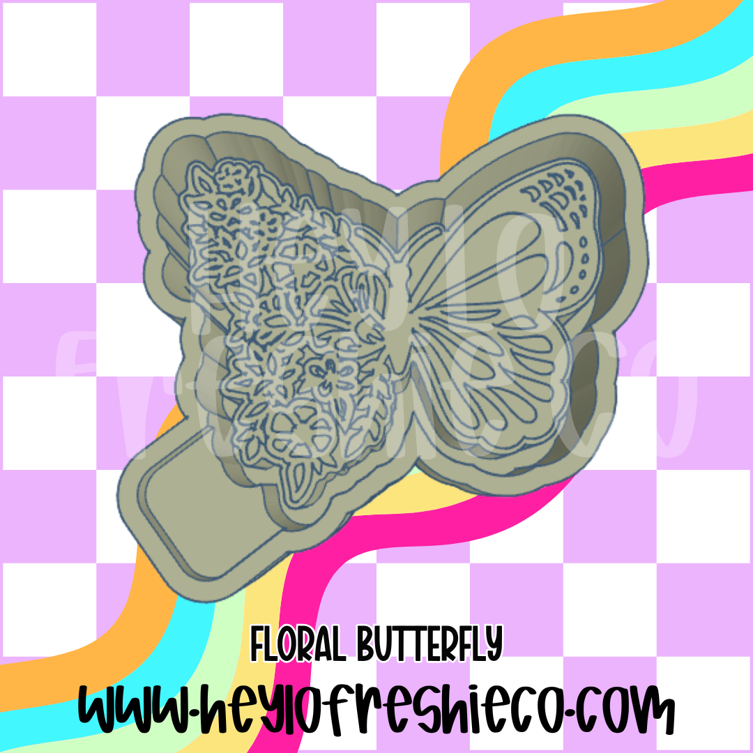Floral Butterfly Silicone Mold