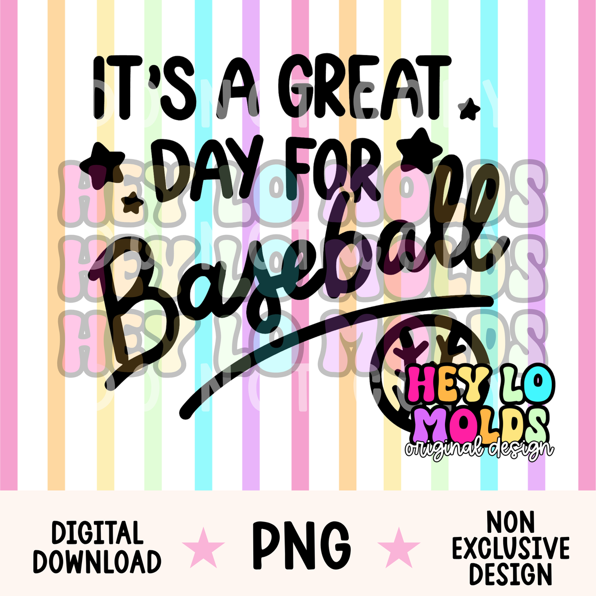 It's A Great Day For Baseball - Freshie Mold PNG