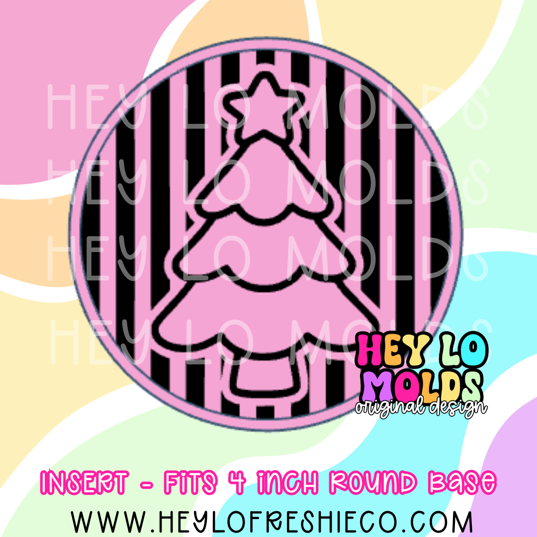 4 Inch Round Insert - Christmas Tree