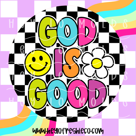 Round Cardstock | Checkered God Is Good