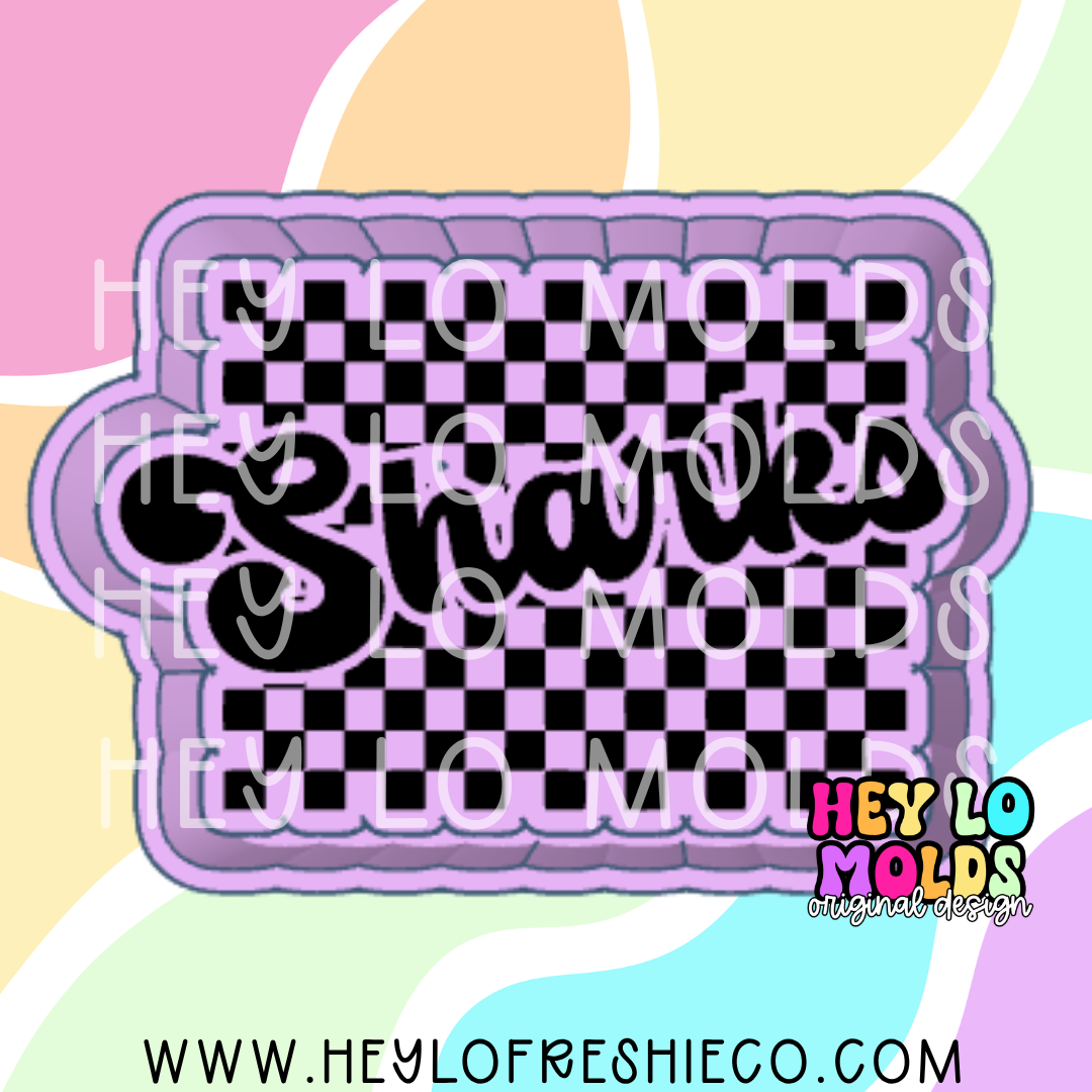 Sharks Checkered Team Name Silicone Mold