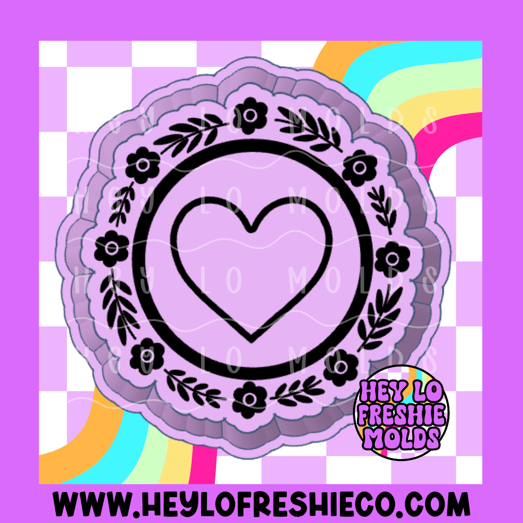 Vintage Quilt Heart Silicone Mold – Hey Lo Freshie Co