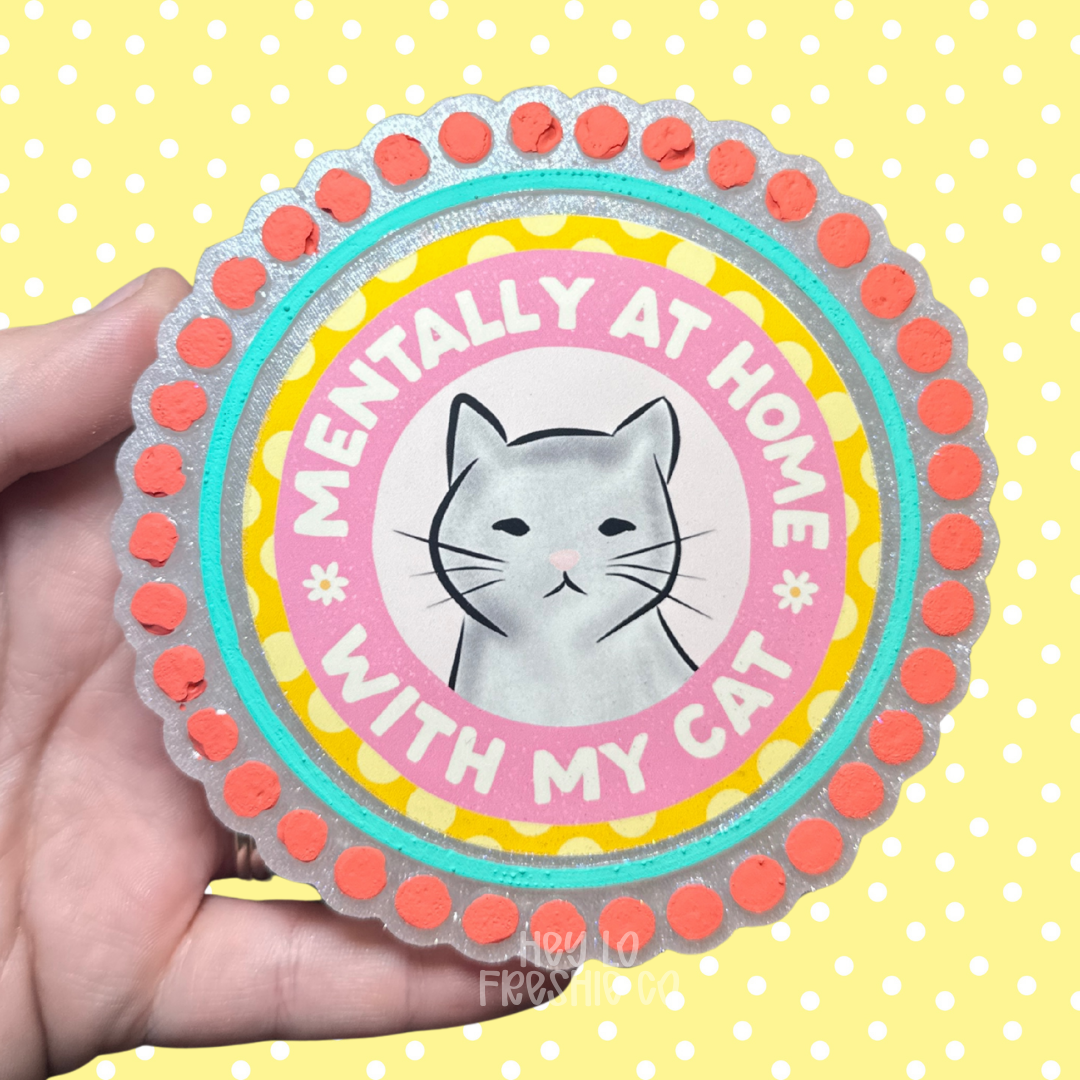 Mentally Home With My Cat Car Freshie | Scent: Caribbean Escape