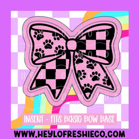 Basic Bow Insert - Paw Prints