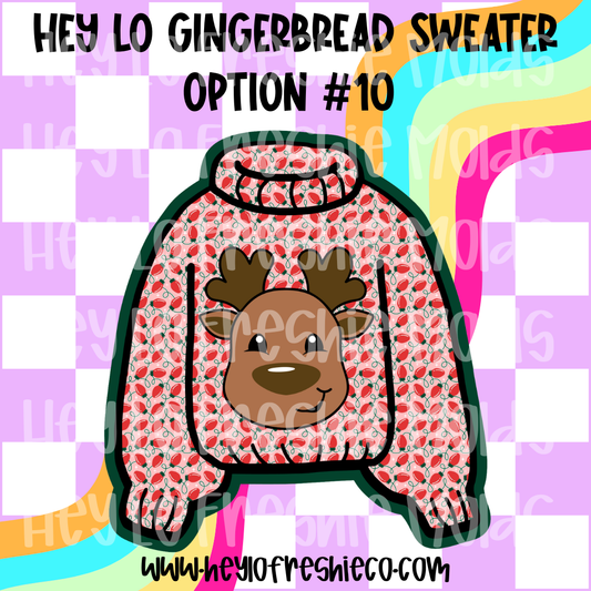 Pick Your Own Cardstock | Hey Lo Gingerbread Sweater Option #10