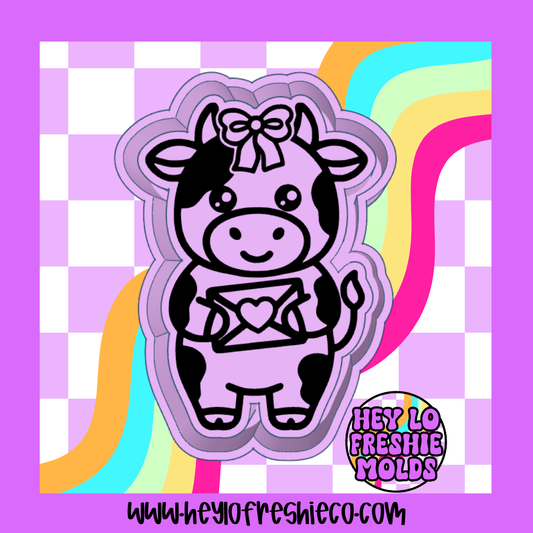 Love Letter Cow Silicone Mold