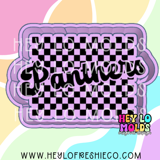 Panthers Checkered Team Name Silicone Mold
