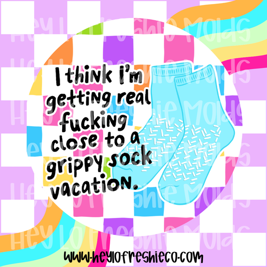 Round Cardstock | Grippy Sock Vacation