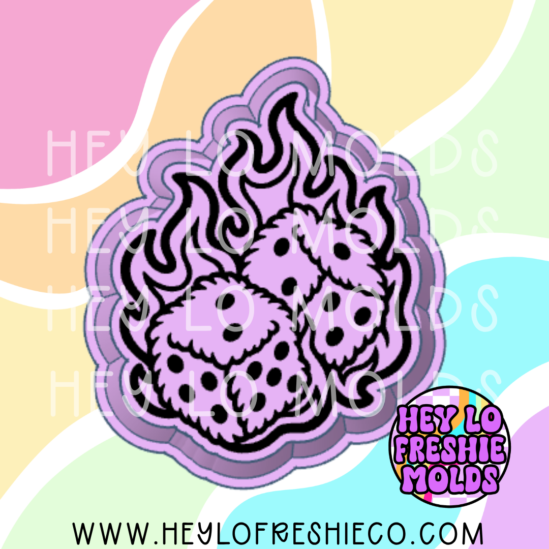 Fuzzy Dice Silicone Mold