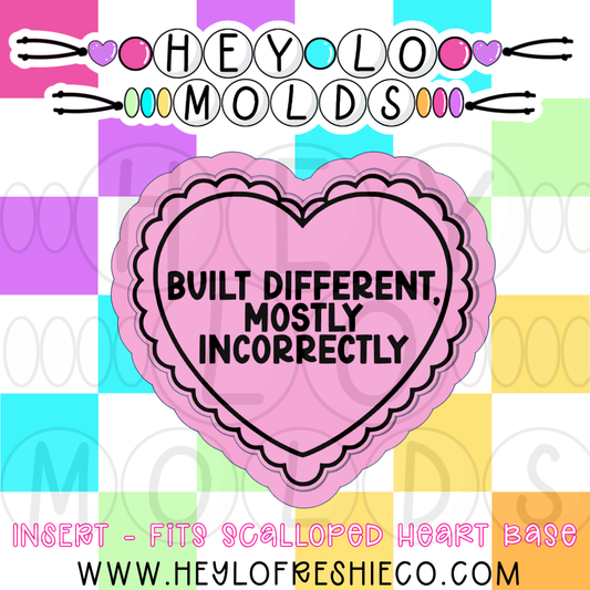 Scalloped Heart Insert - Build Different, Mostly Incorrectly