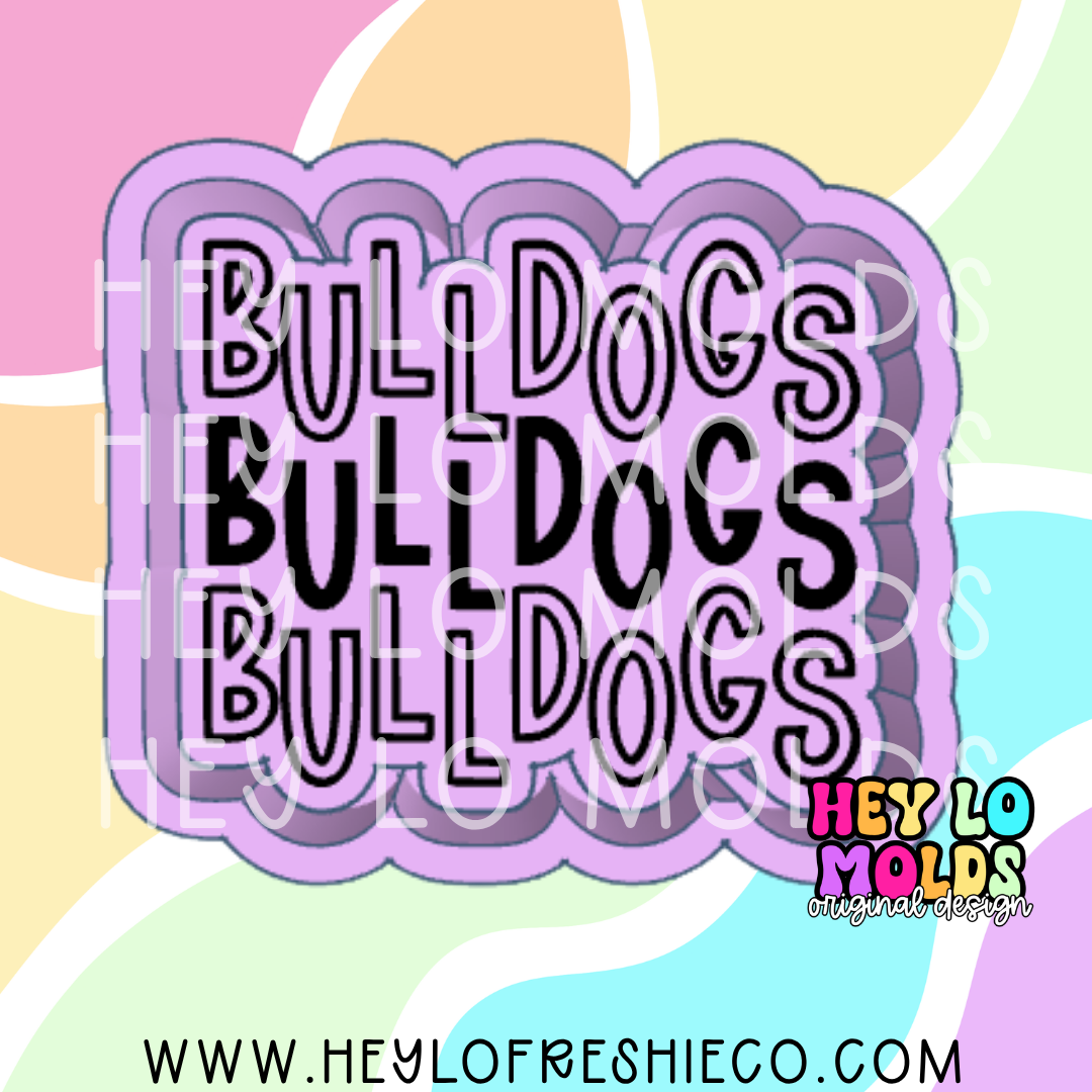 Bulldogs Stacked Team Name Silicone Mold