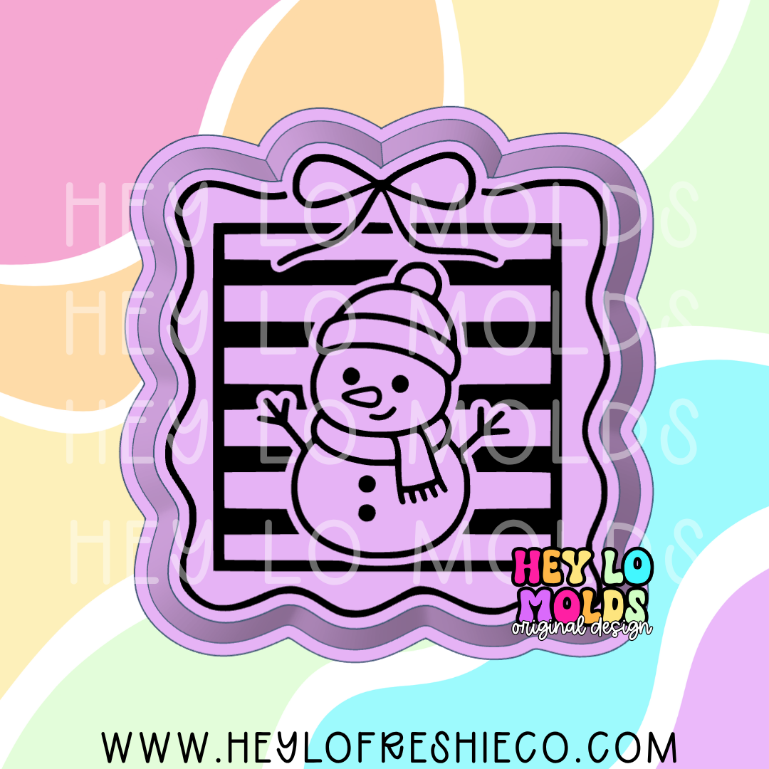 Snowman Frame Silicone Mold
