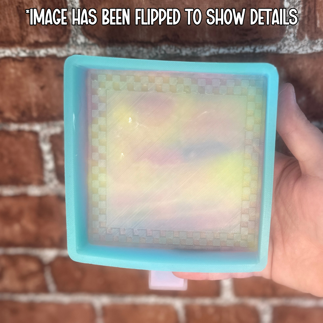 Checkered Square Frame Silicone Mold