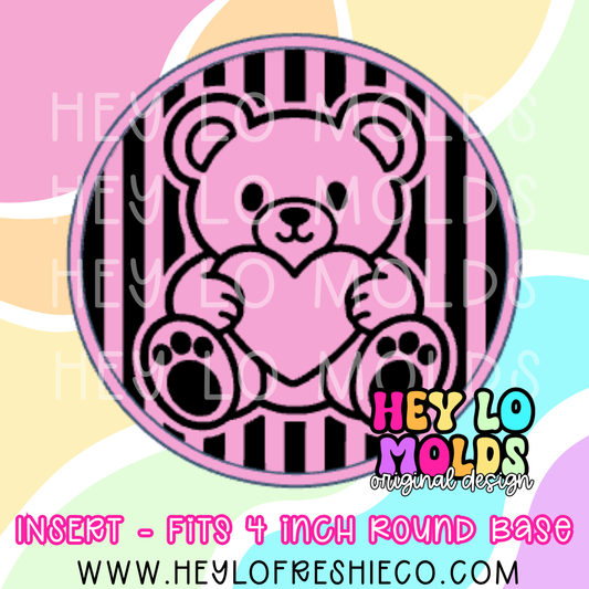 4 Inch Round Insert - Teddy Bear