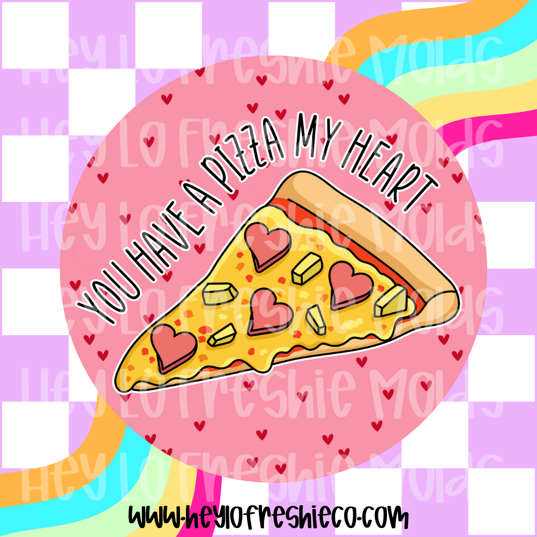 Round Cardstock | You Have A Pizza My Heart