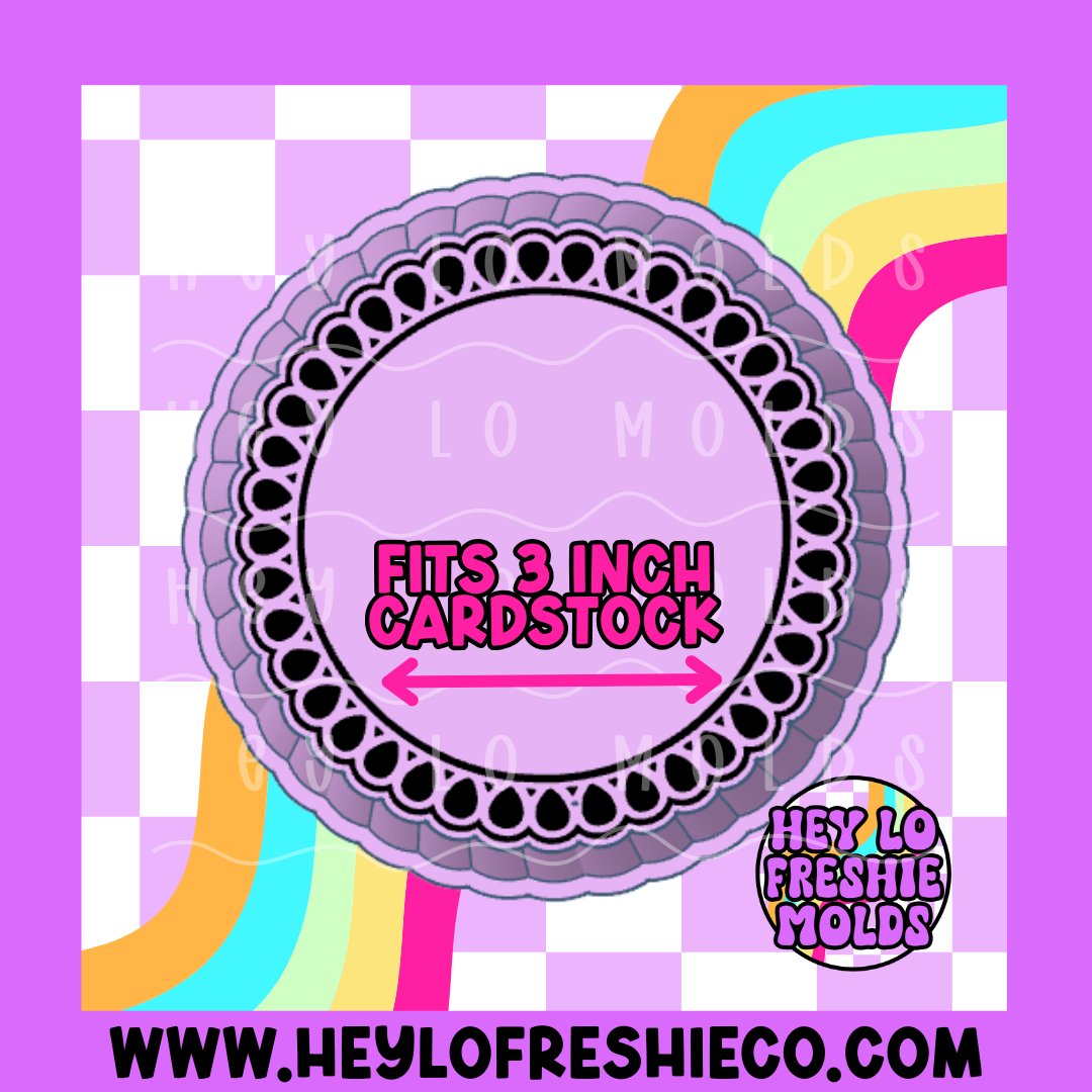 FULL SIZE Western Round Frame Silicone Mold