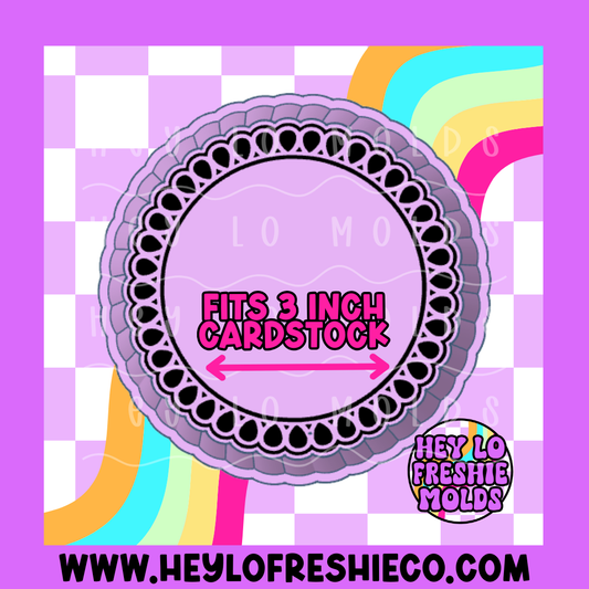 FULL SIZE Western Round Frame Silicone Mold