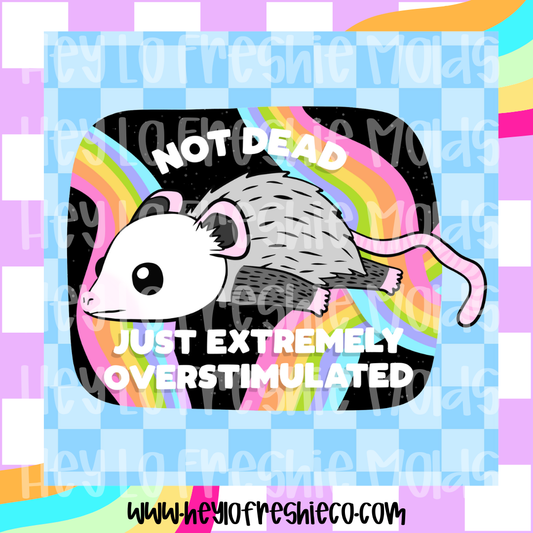 Square Cardstock | Not Dead Just Overstimulated