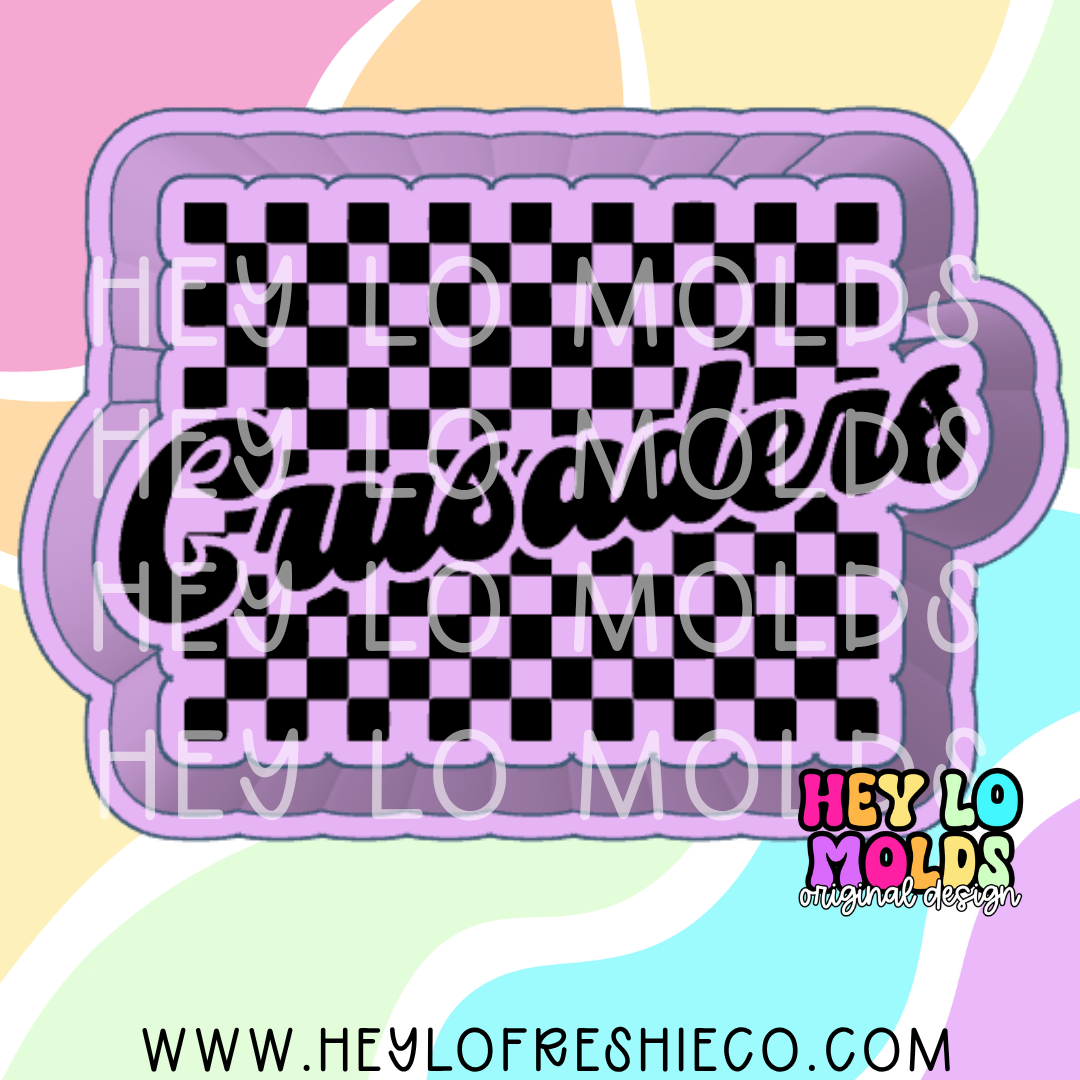 Crusaders Checkered Team Name Silicone Mold