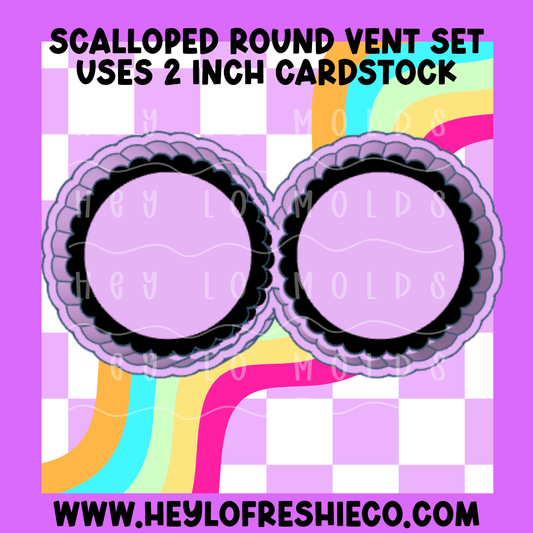 Scalloped Round Vent Set Silicone Mold