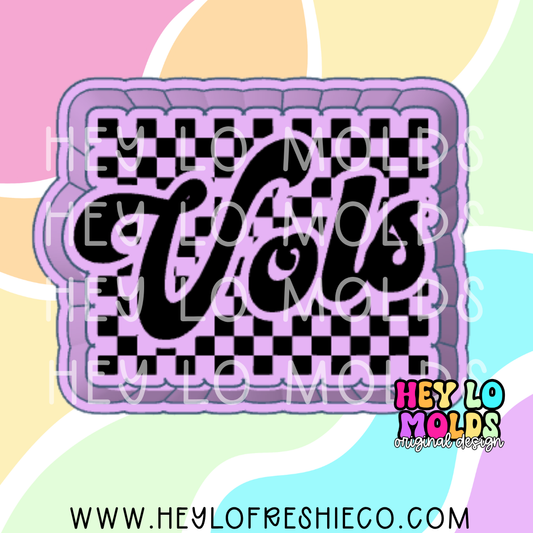 Vols Checkered Team Name Silicone Mold