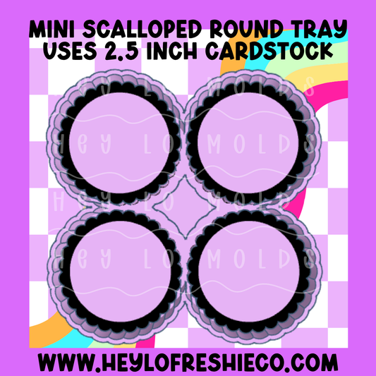 Mini Scalloped Round Tray Silicone Mold