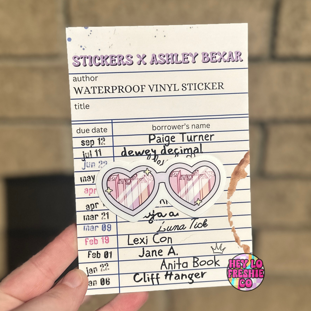 Bookish Sunglasses | Waterproof Sticker