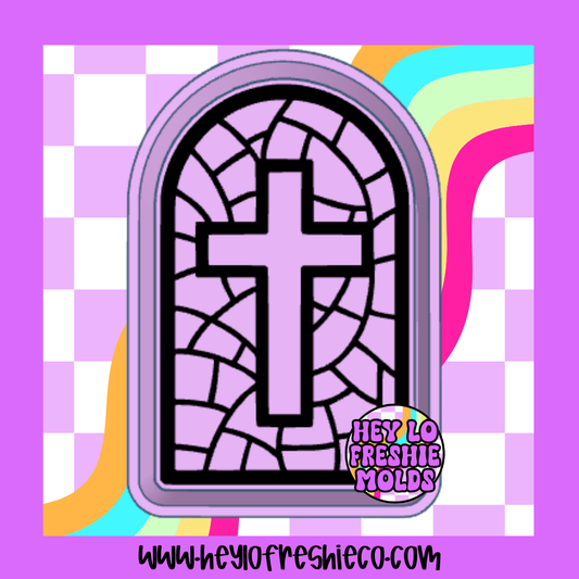 Stained Glass Cross Silicone Mold