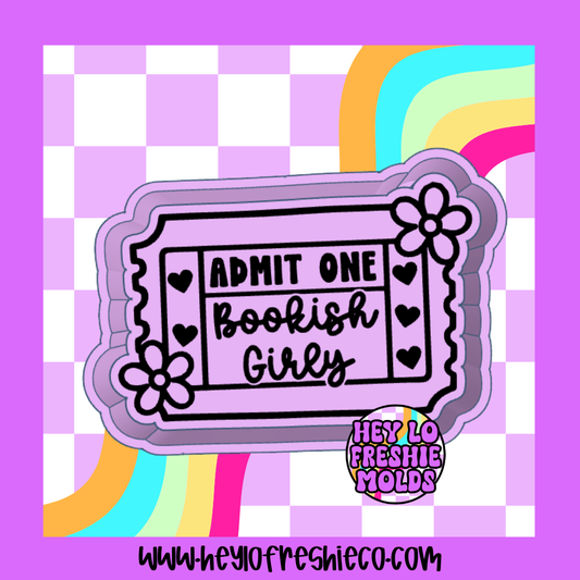Bookish Girly Ticket Silicone Mold