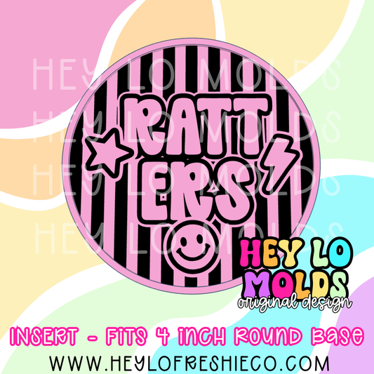 4 Inch Round Insert - Preppy Team Name: Ratters