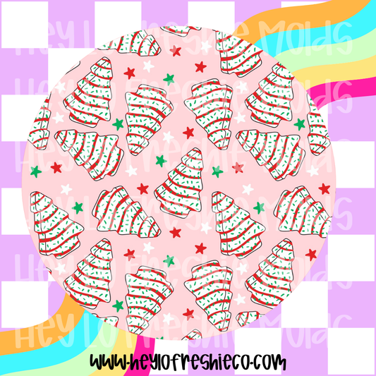 Pick Your Own Cardstock | Round | Christmas Tree Cake