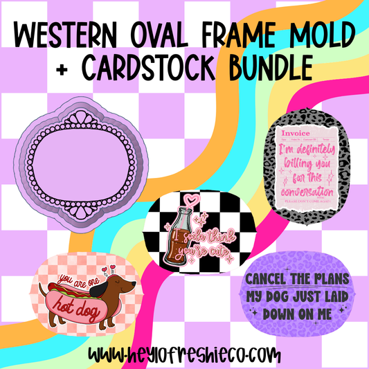 Mold & Cardstock Bundle: Western Oval Frame