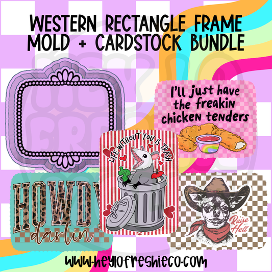Mold & Cardstock Bundle: Western Rectangle Frame