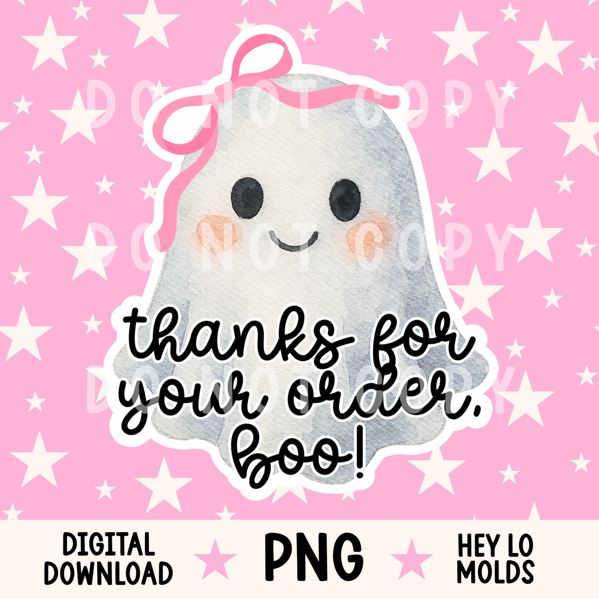 Thanks for Your Order, Boo! – Digital Sticker PNG