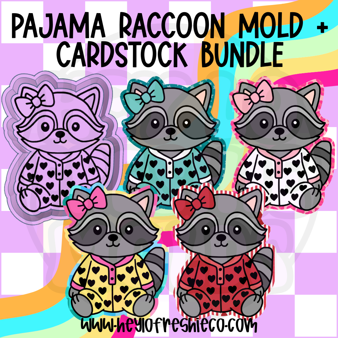 Mold & Cardstock Bundle: Pajama Raccoon