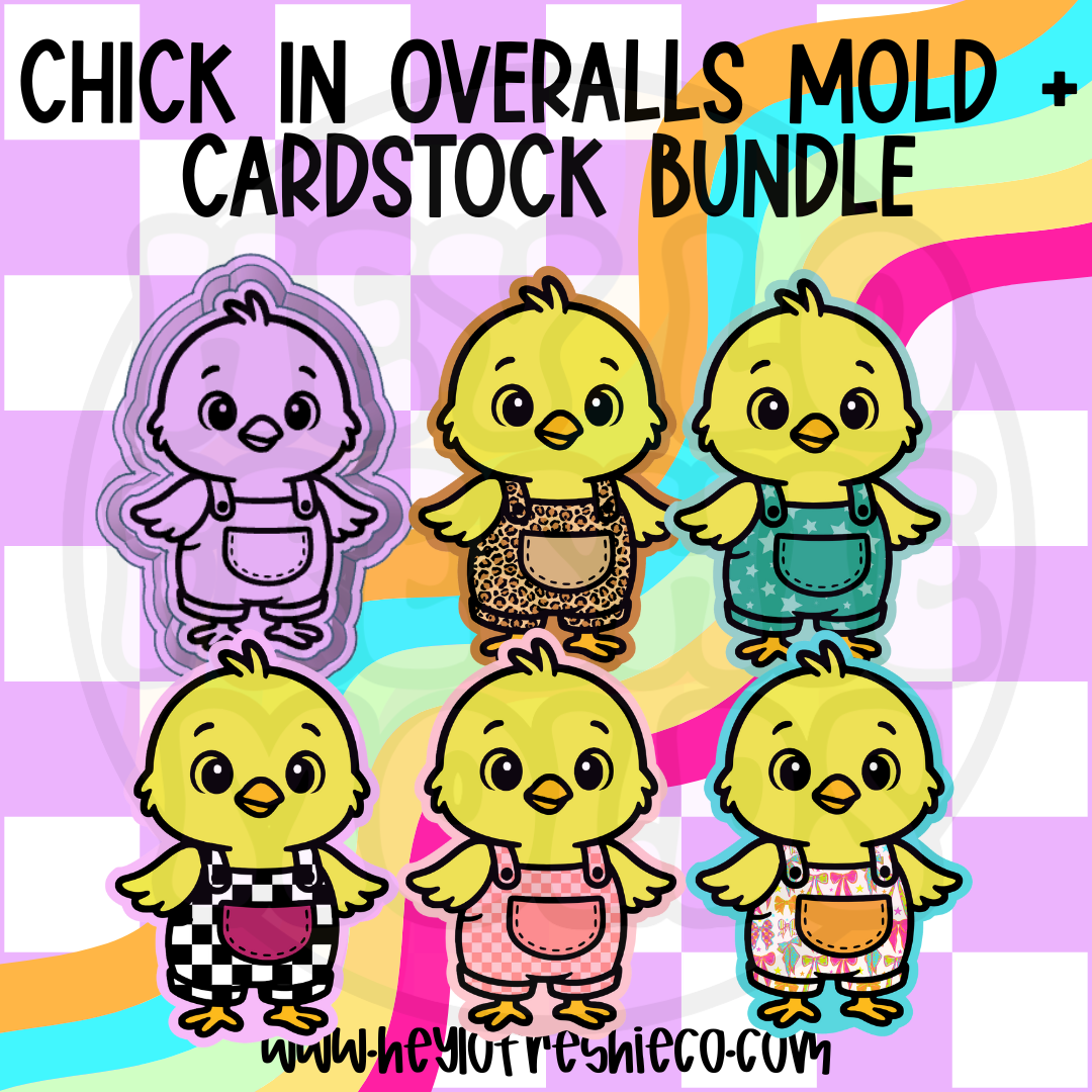 Mold & Cardstock Bundle: Chick In Overalls