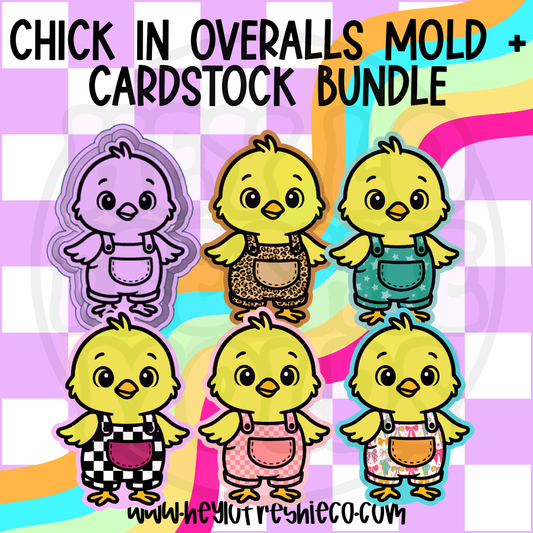 Mold & Cardstock Bundle: Chick In Overalls