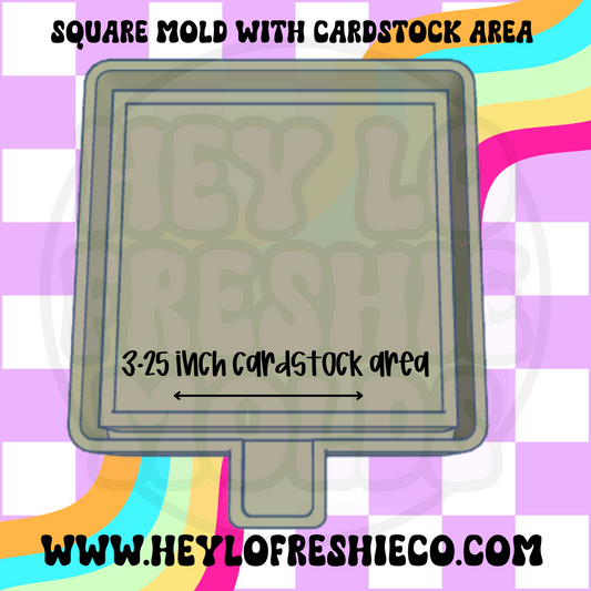 3.5 Inch Cardstock Square Silicone Mold