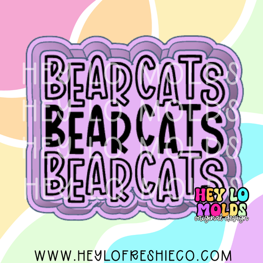 Bearcats Stacked Team Name Silicone Mold