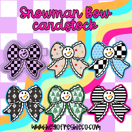 Snowman Bow Cardstock Grab Bag | 10 Count