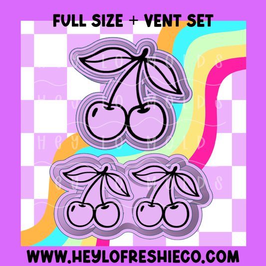 Cherries Full Size Silicone Mold + Vent Set