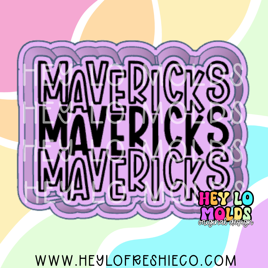 Mavericks Stacked Team Name Silicone Mold