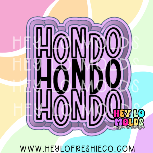 Hondo Stacked Team Name Silicone Mold