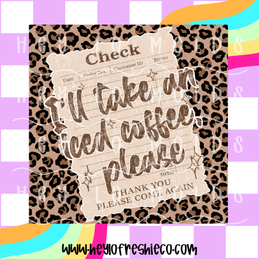 Square Cardstock | I'll Take An Iced Coffee