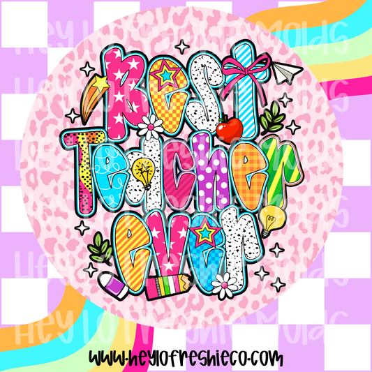 Round Cardstock | Best Teacher Ever