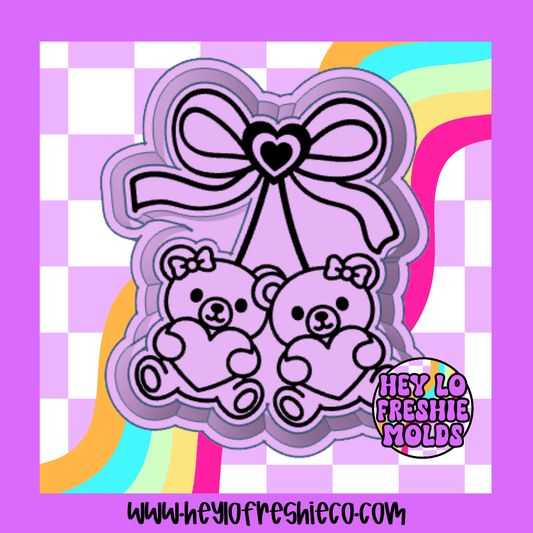 Teddy Bear Cherries Silicone Mold