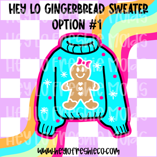 Pick Your Own Cardstock | Hey Lo Gingerbread Sweater Option #1