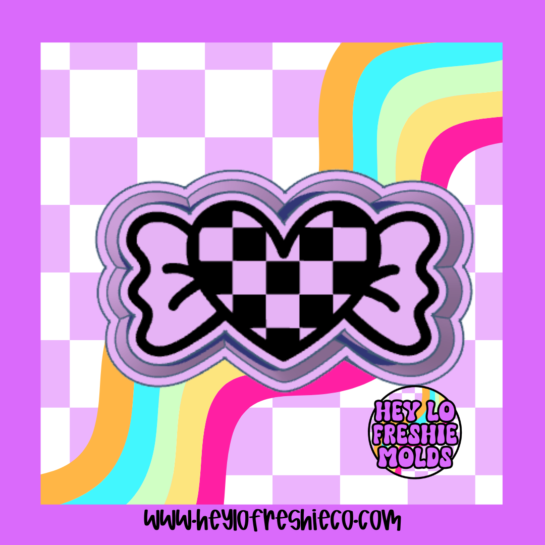 Checkered Heart Candy Silicone Mold – Hey Lo Freshie Co