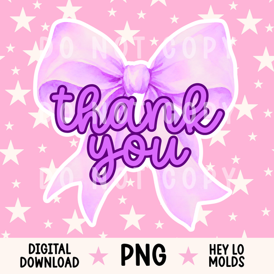 Thank You Bow – Digital Sticker PNG